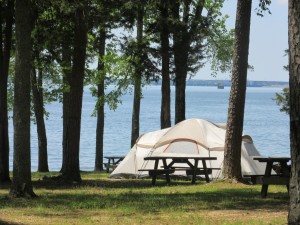 Campsite near Pickwick Lake