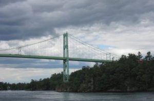 One of the Canadian bridges connected the U. S. and Canada over the river